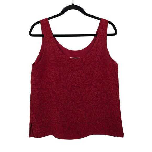 Vintage Y2K Express 100% Silk Floral Textured Tank Top Women Size M Whimsigoth - Picture 1 of 9